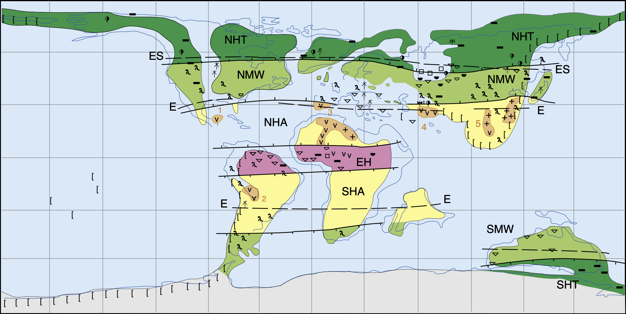 Climate map for the Santonian (~86.3-83.6 Ma)